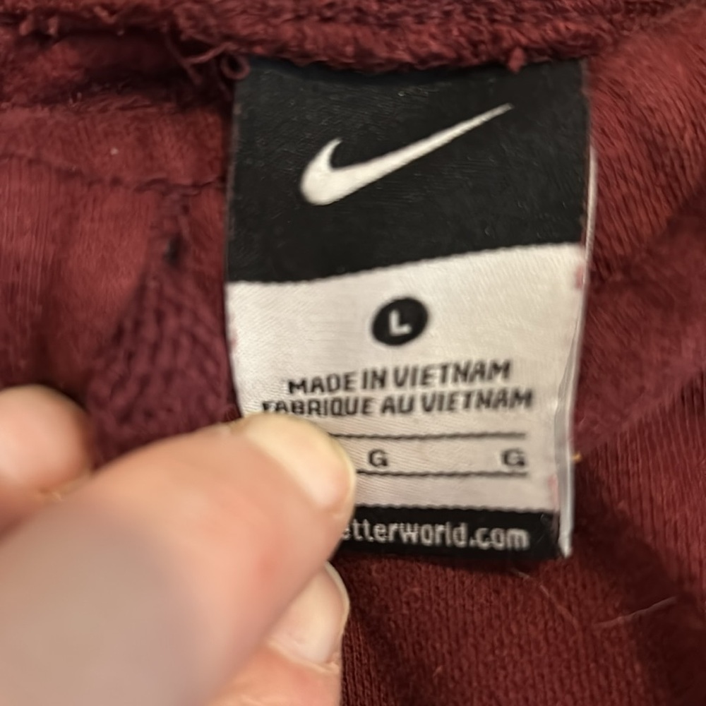 NIKE sweatpants size large maroon type color so soft and comfy - Picture 4 of 11
